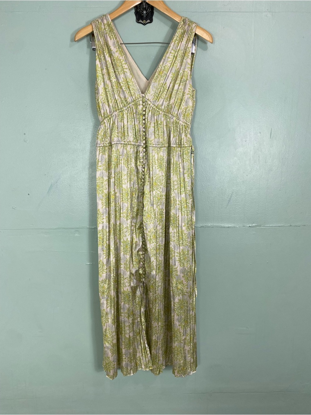 Rebecca Taylor Astera Fluer Dress Green Small - Picture 2 of 7